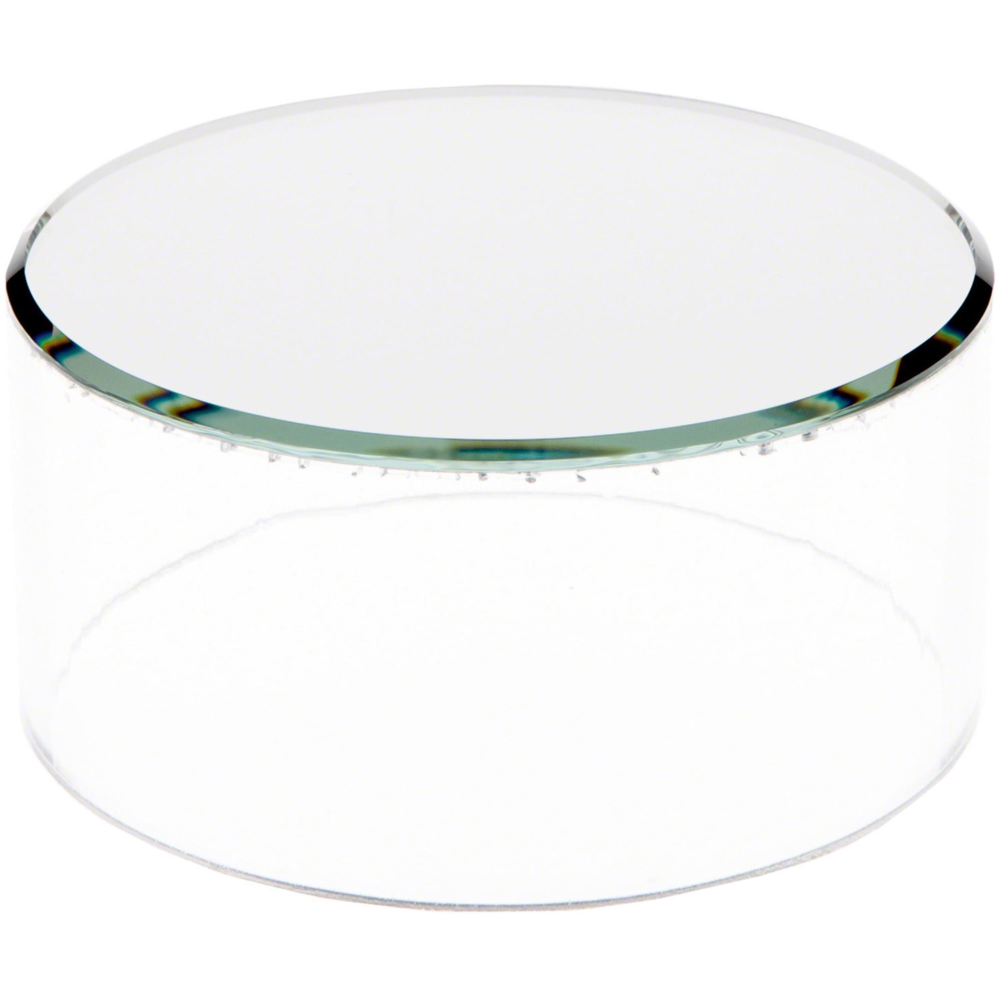 Plymor Clear Acrylic Cylinder Display Riser with Mirror Top, 2