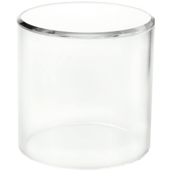 Plymor Clear Acrylic Cylinder Display Riser with Mirror Top, 3" H x 3" D (6 Pack)