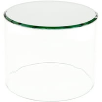 Plymor Clear Acrylic Cylinder Display Riser with Mirror Top, 4" H x 5" D