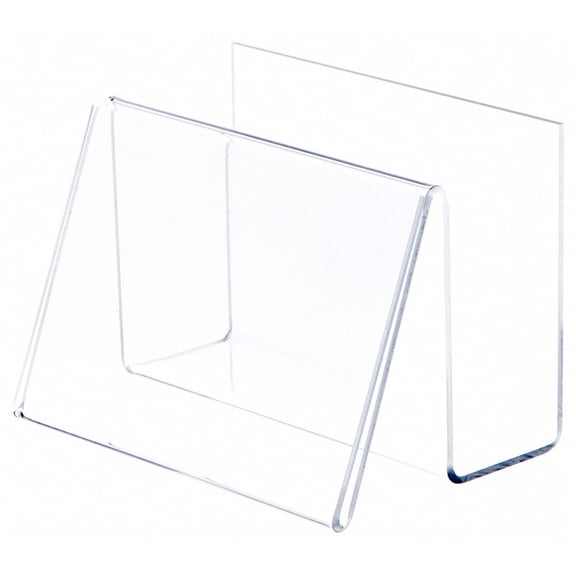 Plymor Clear Acrylic Deluxe Postcard Holder & Display (Horizontal), 6" W x 4.25" D x 4.5" H, Pack of 2