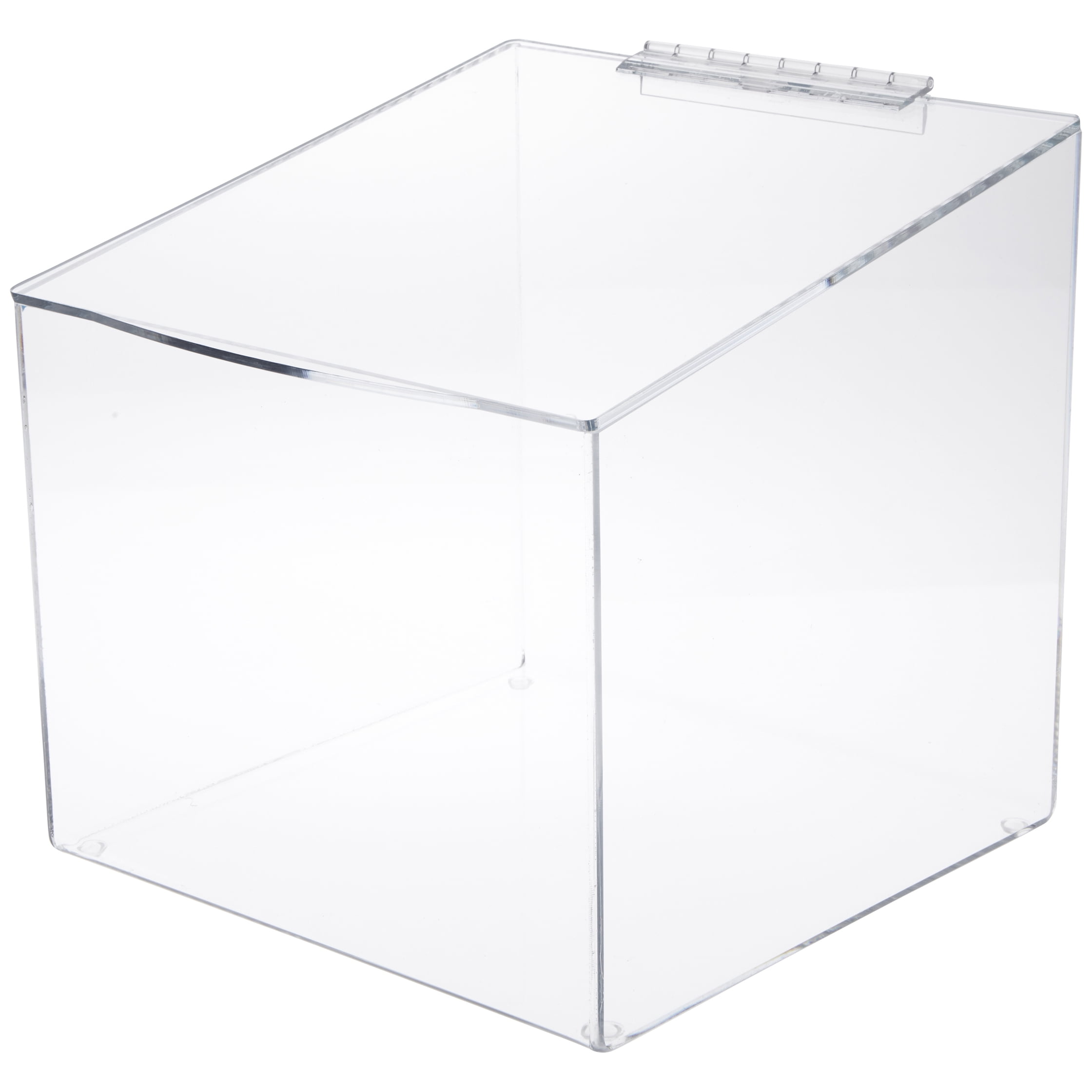 Tall 3-Section Acrylic Hinged-Lid Box