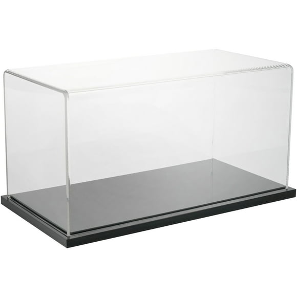 Plymor Clear Acrylic Display Case with Black Base, 10" x 5" x 5"