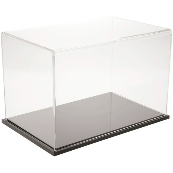 Plymor Clear Acrylic Display Case with Black Base, 14" W x 9" D x 9" H