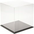 thumbnail image 1 of Plymor Clear Acrylic Display Case with Black Base, 9" x 9" x 9", 1 of 1