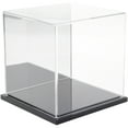 thumbnail image 1 of Plymor Clear Acrylic Display Case with Black Base (Mirror Back), 6" x 6" x 6", 1 of 1