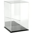 thumbnail image 1 of Plymor Clear Acrylic Display Case with Black Base (Mirror Back), 8" W x 8" D x 12" H, 1 of 1