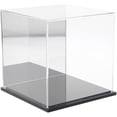 thumbnail image 1 of Plymor Clear Acrylic Display Case with Black Base (Mirror Back), 8" x 8" x 8", 1 of 1