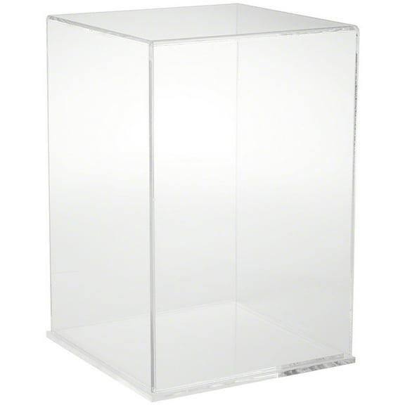 Plymor Clear Acrylic Display Case with Clear Base, 10" W x 10" D x 15" H
