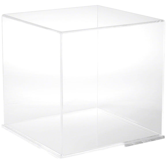 Plymor Clear Acrylic Display Case with Clear Base, 12" x 12" x 12"