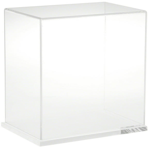 Plymor Clear Acrylic Display Case with Clear Base, 9" W x 6" D x 9" H