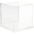 thumbnail image 1 of Plymor Clear Acrylic Display Case with Clear Base (Mirror Back), 4" x 4" x 4", 1 of 1