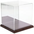 thumbnail image 1 of Plymor Clear Acrylic Display Case with Hardwood Base (Mirror Back), 6" x 6" x 6", 1 of 1