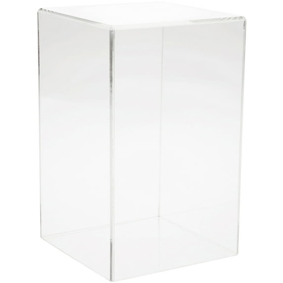 Plymor Clear Acrylic Display Case with No Base, 5" x 5" x 8"