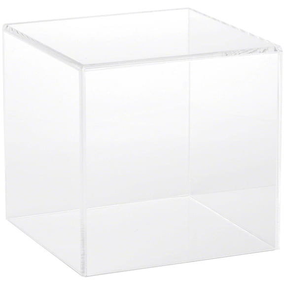 Plymor Clear Acrylic Display Case with No Base, 6" x 6" x 6"