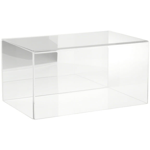Plymor Clear Acrylic Display Case with No Base (Mirror Back), 16" W x 10" D x 8" H