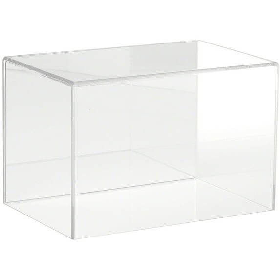 Plymor Clear Acrylic Display Case with No Base (Mirror Back), 9" W x 6" D x 6" H