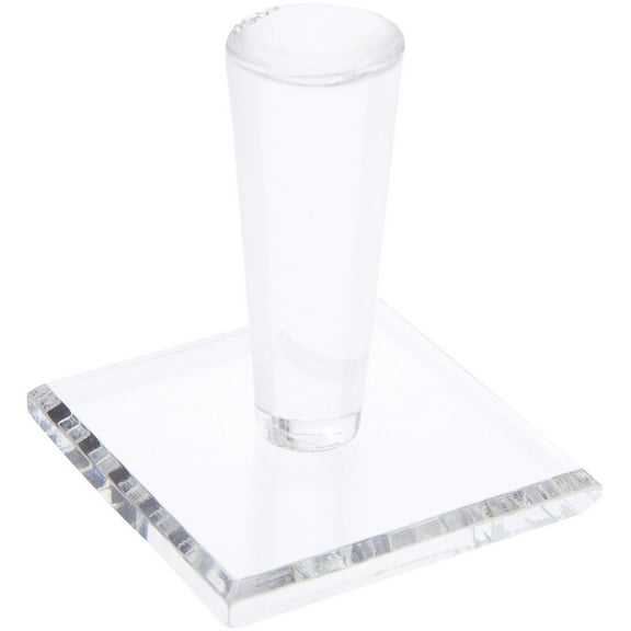 Plymor Clear Acrylic Display Sphere Holder Riser, 2.125" H x 1.5" W x 1.5" D (0.75" Circle) (3 Pack)