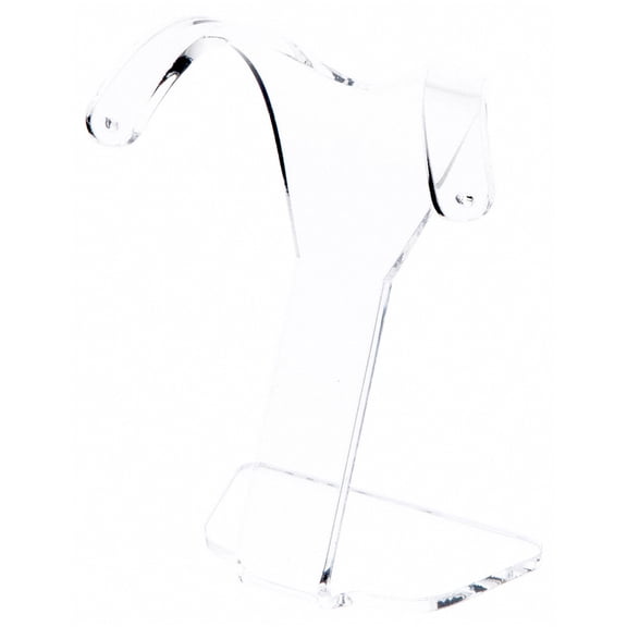 Plymor Clear Acrylic Divided Pair Hanging Earring Display Stand, 3.125" W x 1.75" D x 4" H (2 Pack)