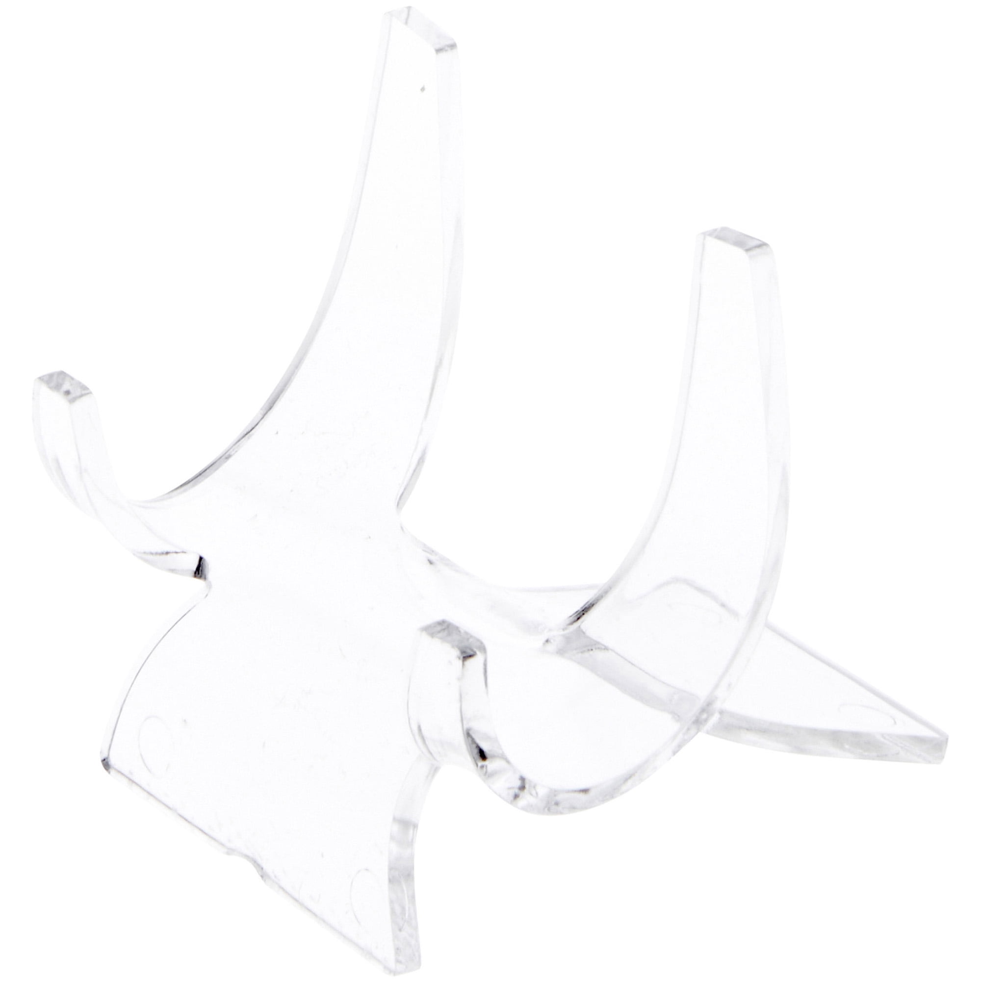 Plymor Clear Acrylic Double-Scoop Display Easel, 1.75" H x 1.75" W x 1.75" D (24 Pack)