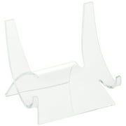 Plymor Clear Acrylic Double-Scoop Display Easel, 3.5" H x 3.875" W x 3.125" D (12 Pack)