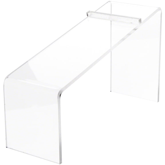 Plymor Clear Acrylic Elevated Heel Shoe Display Riser, 3" W x 9" D x 5" H