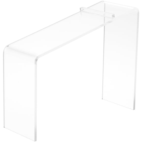 Plymor Clear Acrylic Elevated Heel Shoe Display Riser, 3" W x 9" D x 7" H