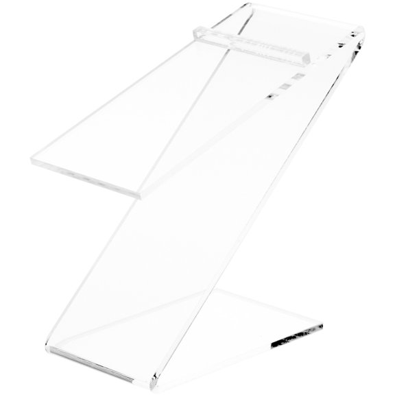 Plymor Clear Acrylic Elevated Heel "Z" Shoe Display Riser, 3" W x 6.25" D x 7.25" H (2 Pack)