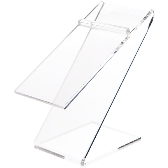 Plymor Clear Acrylic Elevated Heel "Z" Shoe Display Riser, 3" W x 6" D x 6.75" H (2 Pack)