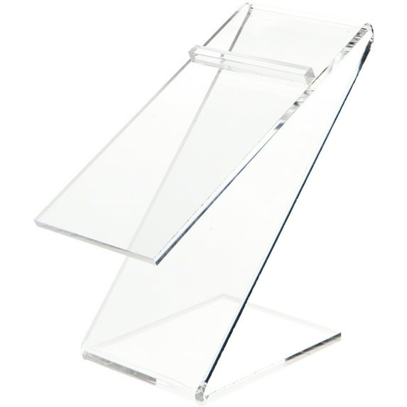 Plymor Clear Acrylic Elevated Heel "Z" Shoe Display Riser, 3" W x 6" D x 6.75" H (3 Pack)