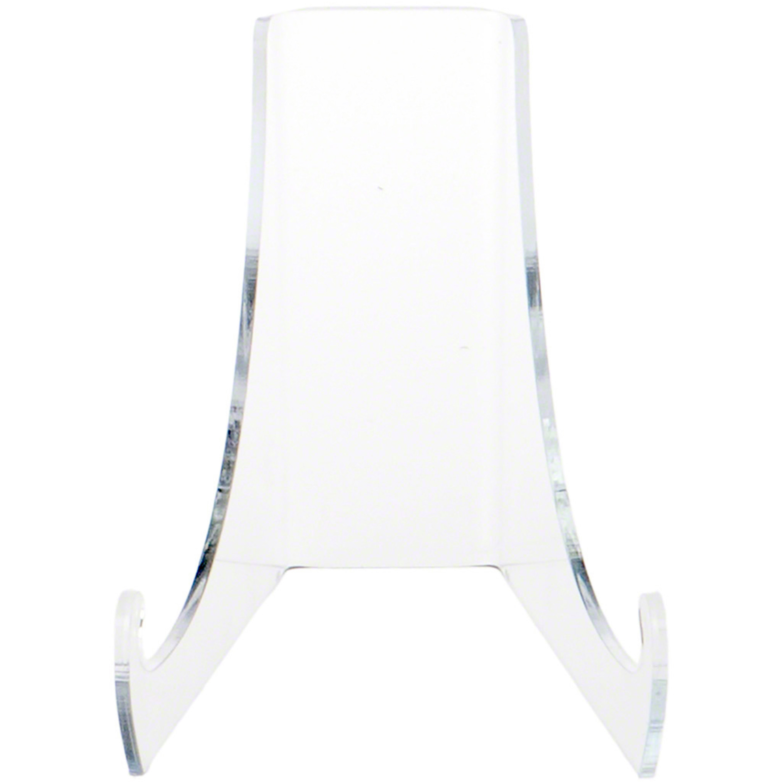 Plymor Clear Acrylic Flat Back Easel With Extra Deep Support Ledges, 4.5" H x 4" W x 5.75" D (12 Pack) - image 1 of 2
