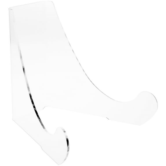 Plymor Clear Acrylic Flat Back Easel With Rounded Support Ledges, 12" H x 13.5" W x 12" D (2 Pack)