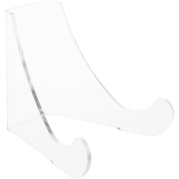Plymor Clear Acrylic Flat Back Easel With Rounded Support Ledges, 3" H x 3" W x 3.25" D (3 Pack)