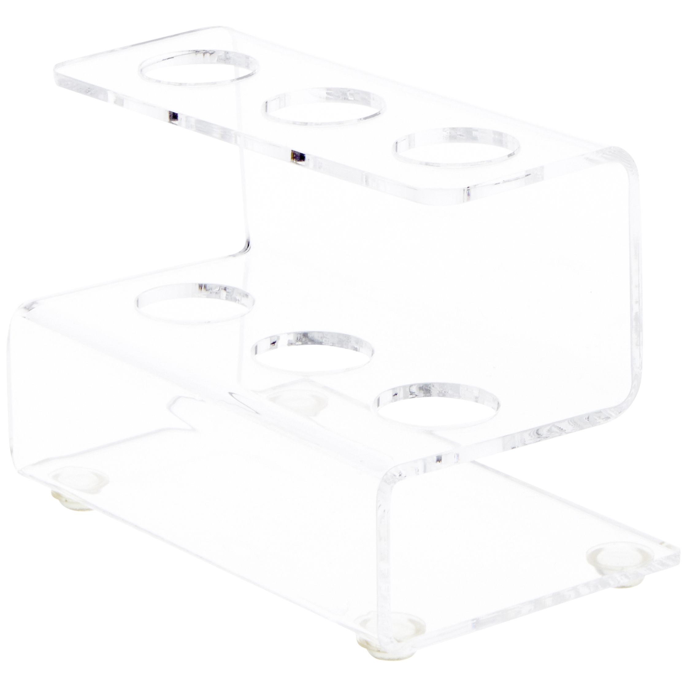 Plymor Clear Acrylic Flatware Display Stand, 3.25" H x 4.5" W x 3" D (6