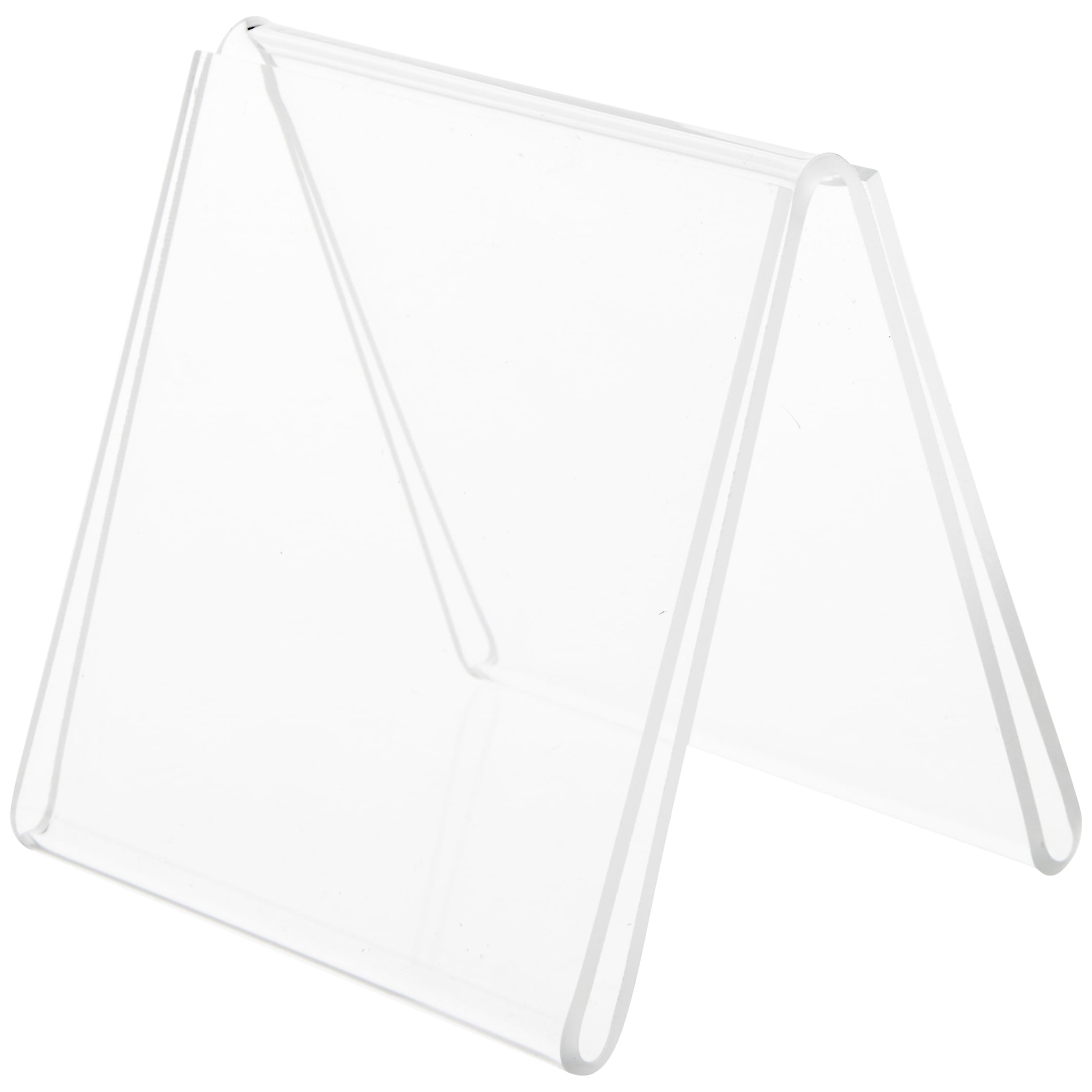 Plymor Clear Acrylic Folded AFrame Holder for 2 Signs or Photos, 3.5