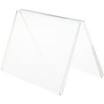 thumbnail image 1 of Plymor Clear Acrylic Folded A-Frame Holder for 2 Signs or Photos, 5" H x 7" W x 4.5" D (6 Pack), 1 of 1