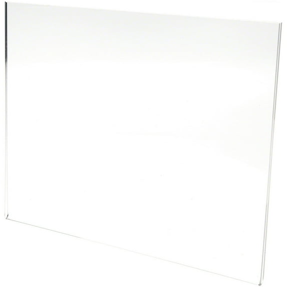 Plymor Clear Acrylic Folder-Style Sign Display Holder / Document Protector, 11" W x 8.5" H (2 Pack)