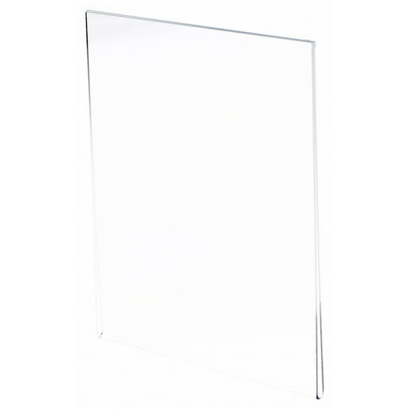 Plymor Clear Acrylic Folder-Style Sign Display Holder / Document Protector, 8.5" W x 11" H (2 Pack)
