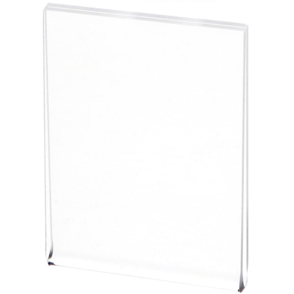Plymor Clear Acrylic Folder-Style Sign Display Holder / Postcard Protector, 4" W x 6" H