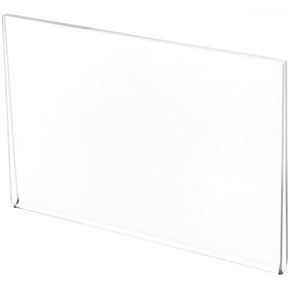 Plymor Clear Acrylic Folder-Style Sign Display Holder / Postcard Protector, 6" W x 4" H (6 Pack)
