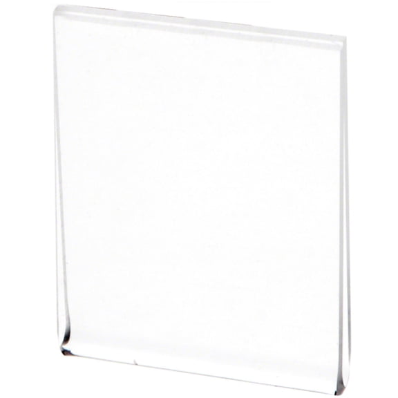 Plymor Clear Acrylic Folder-Style Sign Display Holder / Protector, 1.75" W x 2 25" H (2 Pack)