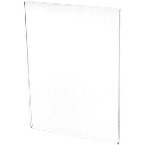 Plymor Clear Acrylic Folder-Style Sign Display Holder / Protector, 5" W x 7" H