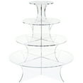 thumbnail image 1 of Plymor Clear Acrylic Graduated 4-Tiered Round Display Riser, 21.75" H x 19" W, 1 of 1