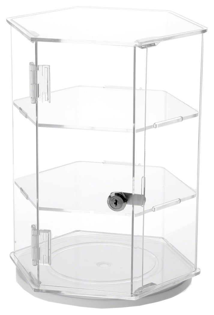 Rotating Acrylic Display Case - Shelves Included