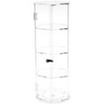 thumbnail image 1 of Plymor Clear Acrylic Hexagonal Locking Display Case, Rotating Base, 3 Shelves, 24.5" H x 9.5" W x 9.5" D, 1 of 1