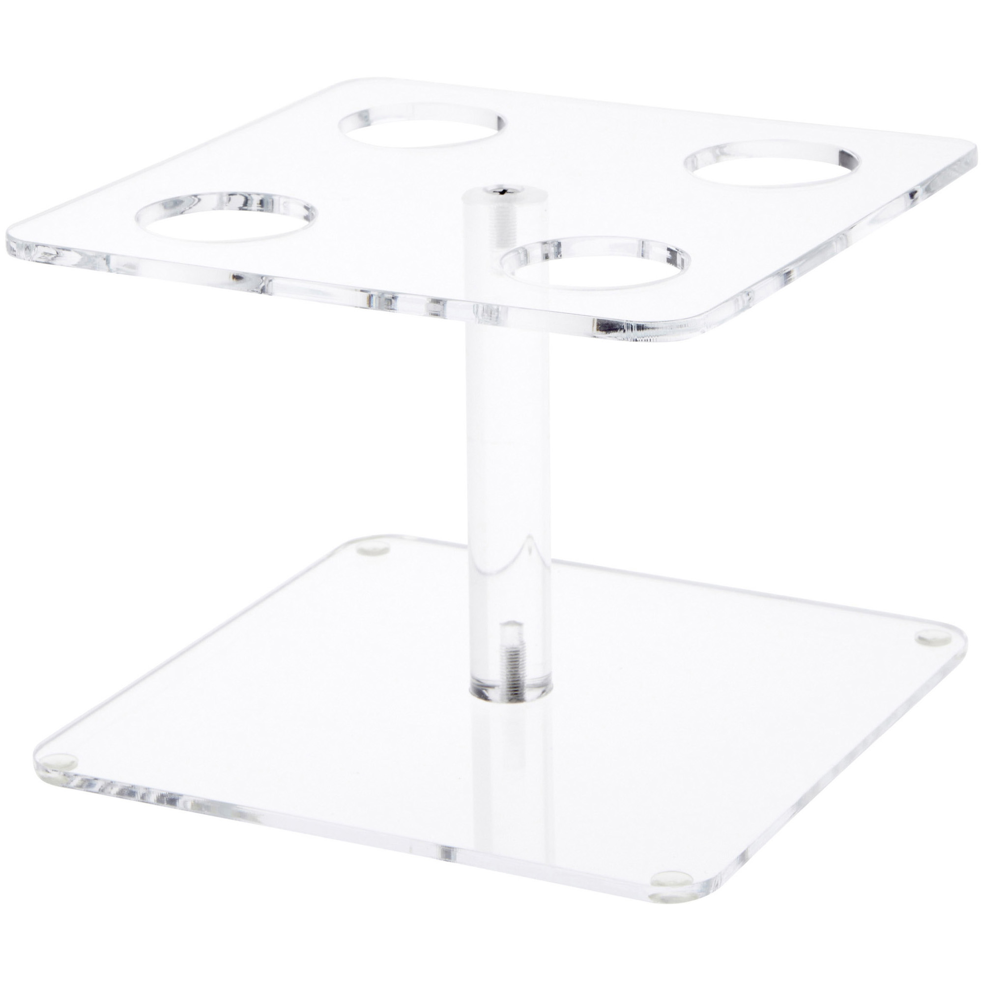 Plymor Clear Acrylic Ice Cream Cone Display Holder, 4.5" H x 6.5" W x 6.5" D (Fits 4 Sugar Cones)