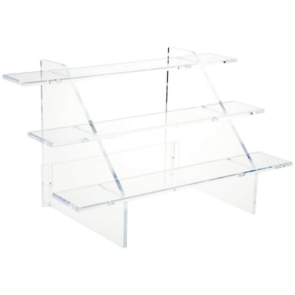 Plymor Clear Acrylic Interlocking Stair Display, 13" H x 22" W x 13" D (3/8" thick)