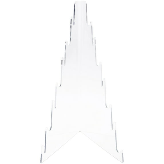 Plymor Clear Acrylic Knife Display Holder Rack, 12.5" H x 7.5" W x 8.5" D (Holds 7 Knives) (6 Pack)