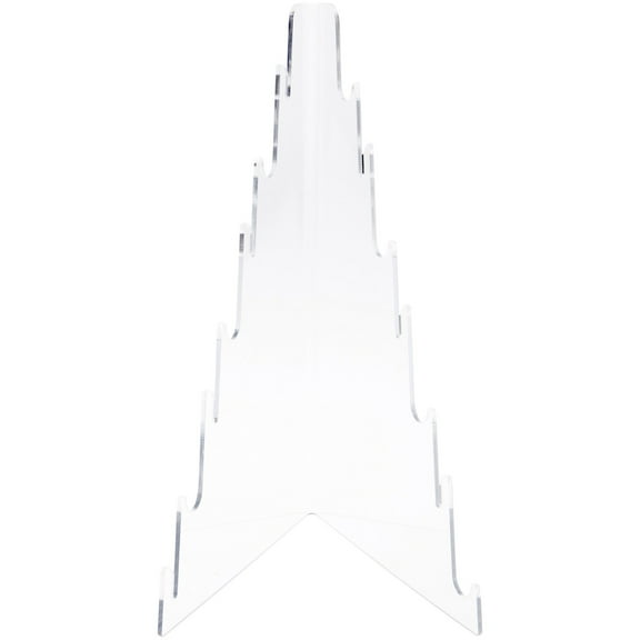 Plymor Clear Acrylic Knife Display Holder Rack, 12.5" H x 7.5" W x 8.5" D (Holds 7 Knives)