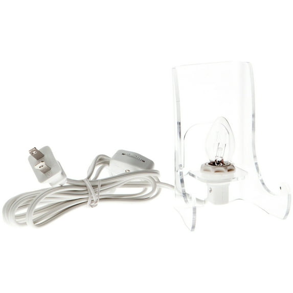 Plymor Clear Acrylic Lighted Flat Back Easel With Shallow Support Ledges, 6" H x 4" W x 3.25" D (3 Pack)