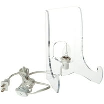 Plymor Clear Acrylic Lighted Flat Back Easel With Shallow Support Ledges, 7.5" H x 5.375" W x 4.25" D